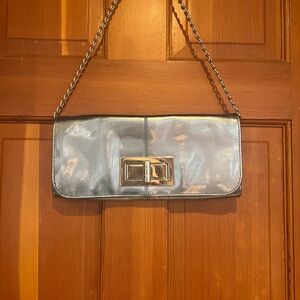 B.bag Elegant Blue Chain Strap Clutch